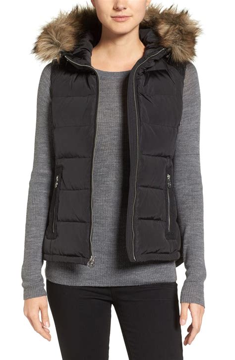 michael kors hooded puffer vest